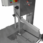 SFL-315HD - SERRA FITA PARA CARNE INOX, COM EMPURRADOR, MESA MÓVEL, REGULADOR DE CORTE, LÂMINA 3.150 mm, HEAVY DUTY - 2 HP-CV 380 V SKYMSEN