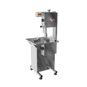 SL-218 - SERRA FITA PARA CARNE INOX, COM EMPURRADOR, REGULADOR DE CORTE, LÂMINA 2.180 mm - 1,5 HP-CV 220 V SKYMSEN