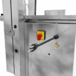 SL-218 - SERRA FITA PARA CARNE INOX, COM EMPURRADOR, REGULADOR DE CORTE, LÂMINA 2.180 mm - 1,5 HP-CV 220 V SKYMSEN