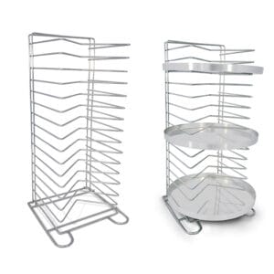 Suporte Cromado para Formas de Pizza Alumínio ABC