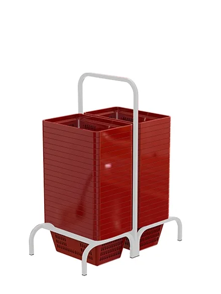 SUPORTE DUPLO PARA CESTA DE COMPRA AMAPÁ SUPORTE DUPLO PARA CESTA DE COMPRA AMAPÁ