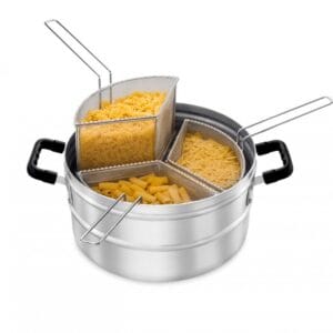 Multi-Cozer – Caçarola p/ Cozinhar Massa com 3 Cestos s/ Tampa Hotel Alumínio ABC