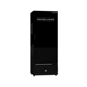 Visa Cooler Congelados 450 L Porta Sólida Preta Polofrio