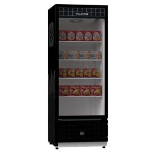 Visa Cooler Congelados 560 L Porta Gás Preta Polofrio