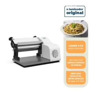 Laminador Elétrico Industrial de Massa 28 cm Branco 220V Anodilar