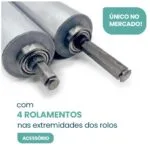Laminador Elétrico Industrial de Massa 28 cm Branco 220V Anodilar