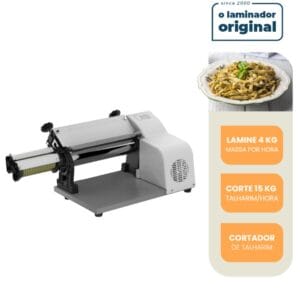 Laminador Elétrico Industrial de Massa 28 cm com Cortador Branco 220V Anodilar