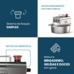 Panela Misturadeira de Brigadeiro 5L Alumínio Bivolt Anodilar